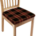 Black And Red Stewart Tartan Print Chair Cushion Cover