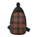 Black And Red Stewart Tartan Print Chest Bag