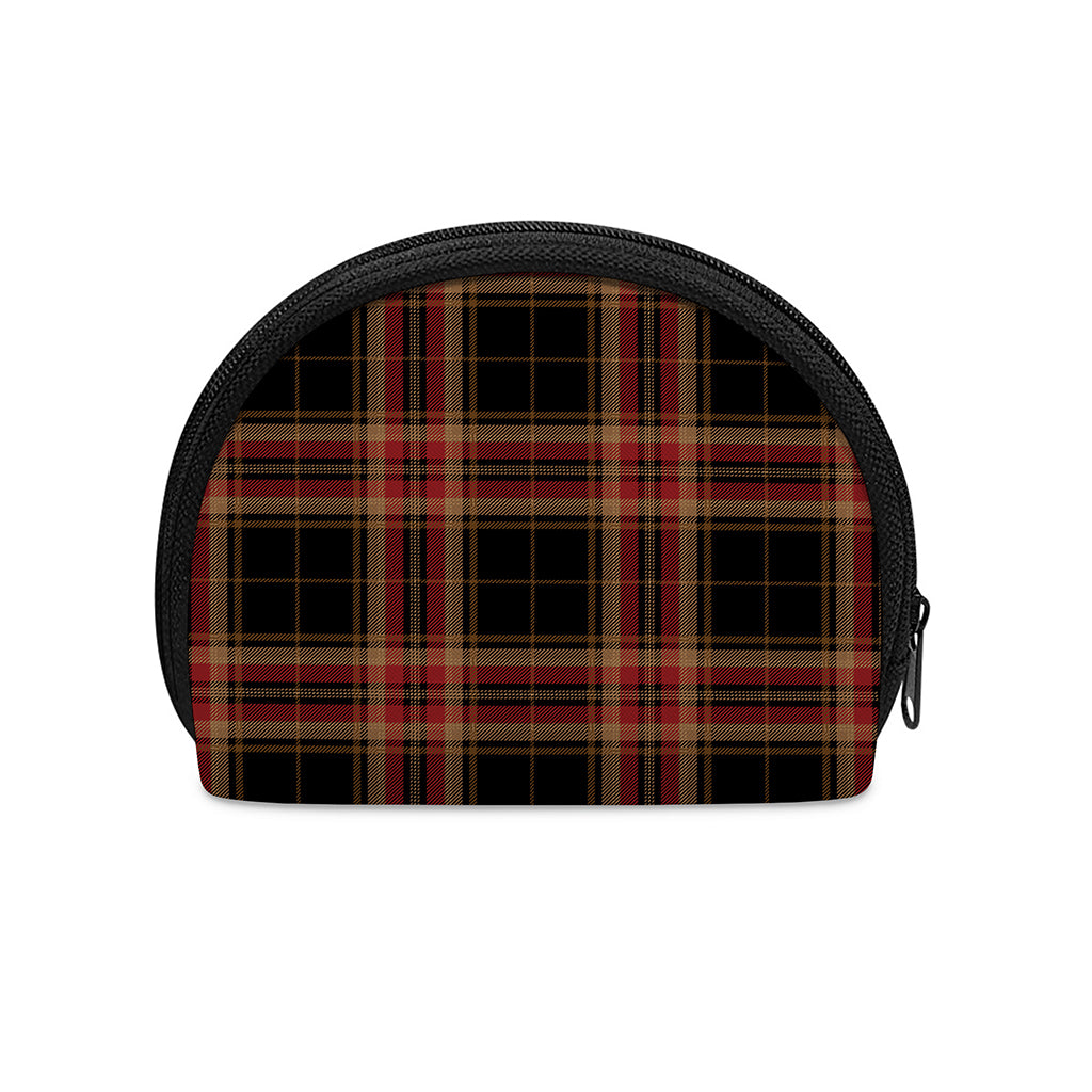 Black And Red Stewart Tartan Print Coin Purse