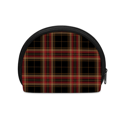 Black And Red Stewart Tartan Print Coin Purse