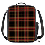 Black And Red Stewart Tartan Print Crossbody Lunch Bag