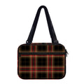 Black And Red Stewart Tartan Print Double Strap Bible Bag