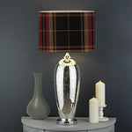 Black And Red Stewart Tartan Print Drum Lamp Shade