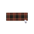 Black And Red Stewart Tartan Print Extended Mouse Pad