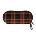 Black And Red Stewart Tartan Print Glasses Case
