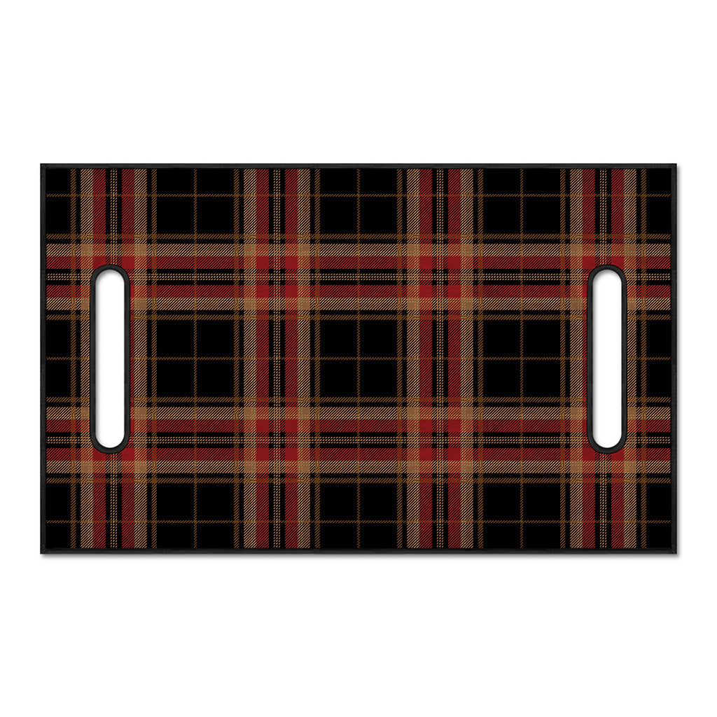 Black And Red Stewart Tartan Print Golf Cart Seat Cover