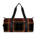 Black And Red Stewart Tartan Print Gym Bag