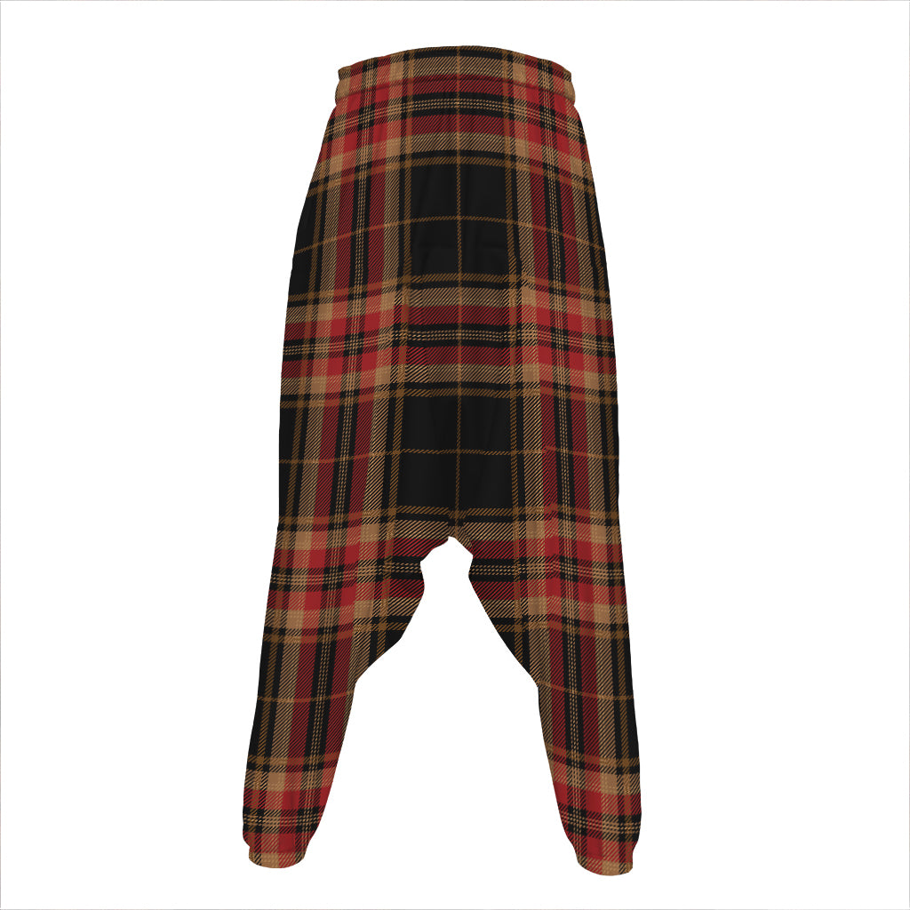 Black And Red Stewart Tartan Print Hammer Pants
