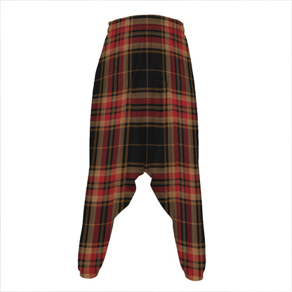 Black And Red Stewart Tartan Print Hammer Pants