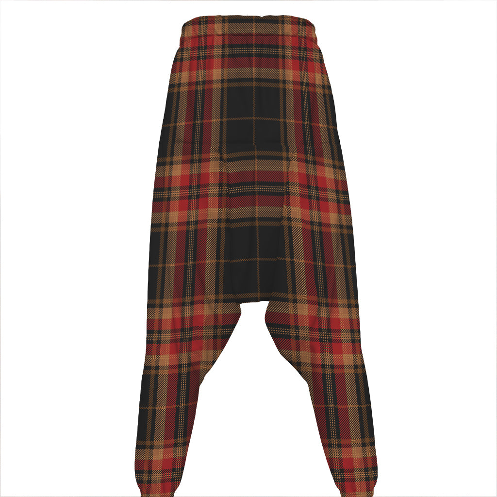 Black And Red Stewart Tartan Print Hammer Pants