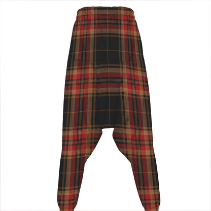 Black And Red Stewart Tartan Print Hammer Pants