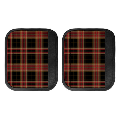 Black And Red Stewart Tartan Print Handle Covers