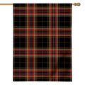 Black And Red Stewart Tartan Print House Flag
