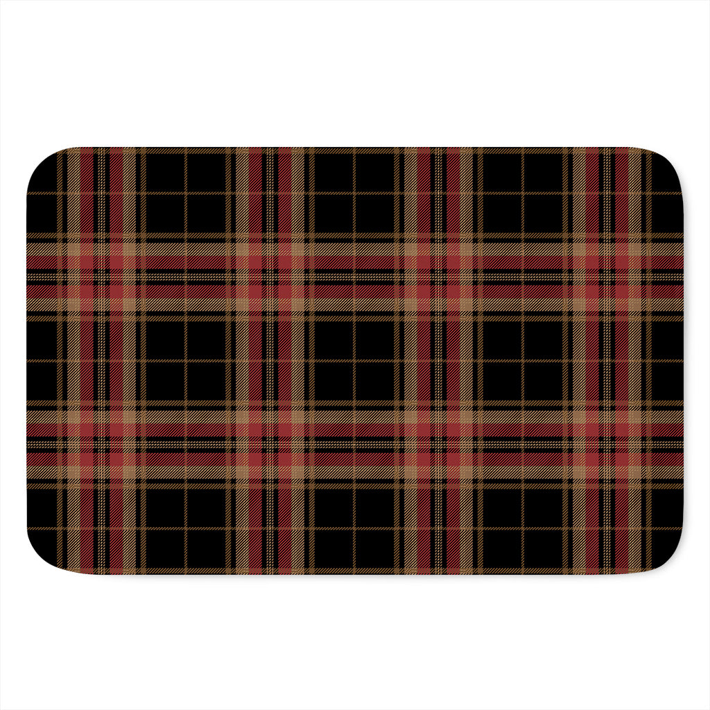 Black And Red Stewart Tartan Print Indoor Door Mat