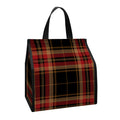 Black And Red Stewart Tartan Print Insulated Lunch Tote