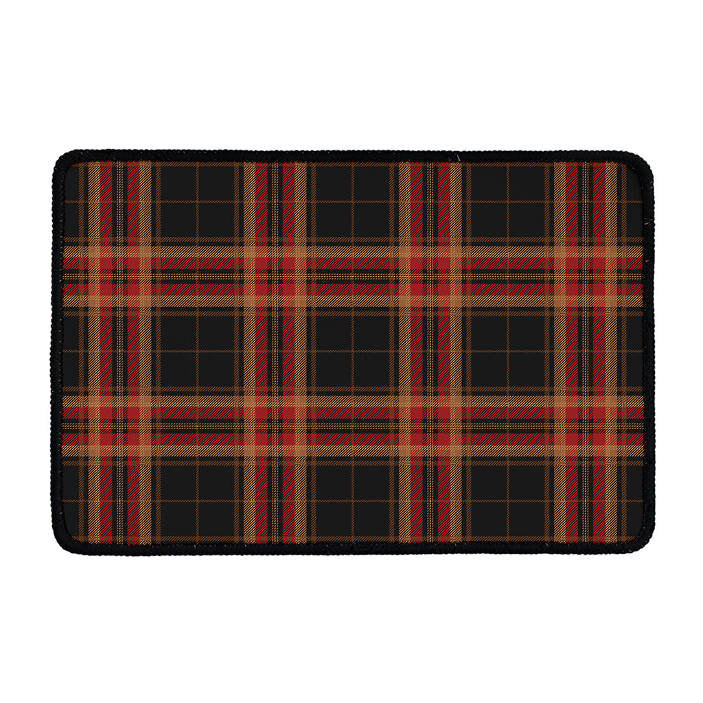 Black And Red Stewart Tartan Print Kitchen Mat
