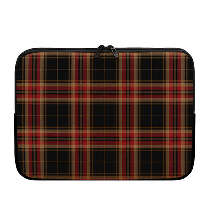 Black And Red Stewart Tartan Print Laptop Sleeve