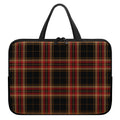Black And Red Stewart Tartan Print Laptop Sleeve With Handle
