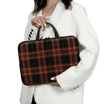 Black And Red Stewart Tartan Print Laptop Sleeve With Handle