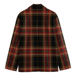 Black And Red Stewart Tartan Print Men's Blazer