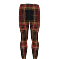 Black And Red Stewart Tartan Print Men's Leggings