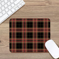 Black And Red Stewart Tartan Print Mouse Pad