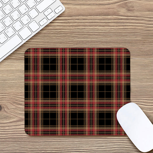 Black And Red Stewart Tartan Print Mouse Pad