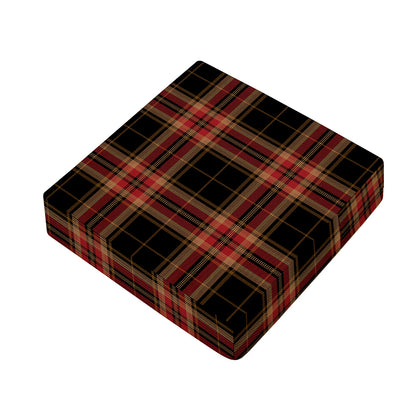 Black And Red Stewart Tartan Print Outdoor Seat Cushion Cover