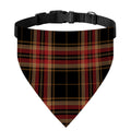 Black And Red Stewart Tartan Print Over The Collar Dog Bandana