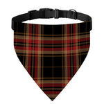Black And Red Stewart Tartan Print Over The Collar Dog Bandana