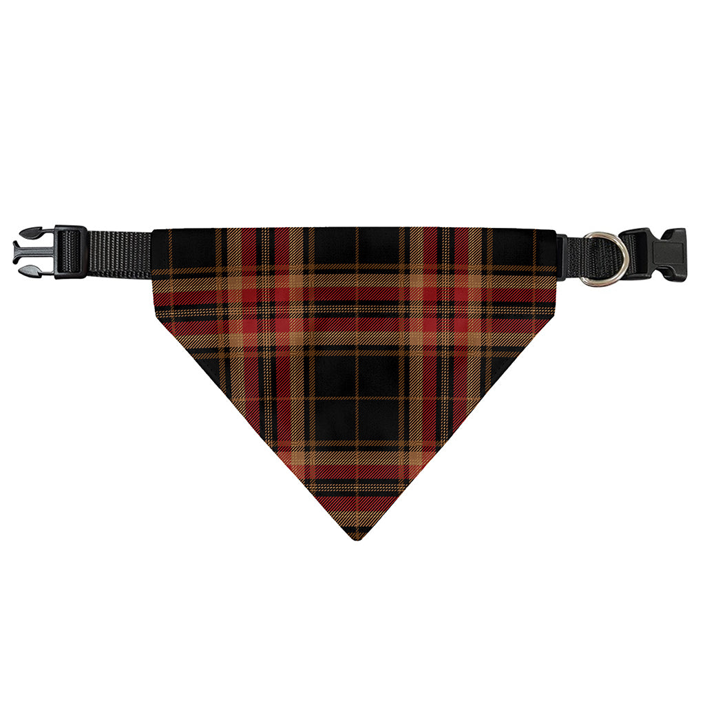 Black And Red Stewart Tartan Print Over The Collar Dog Bandana