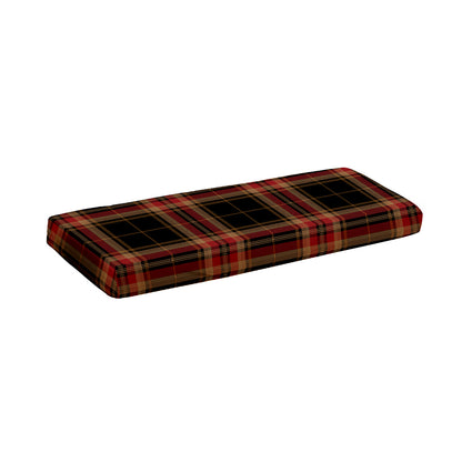 Black And Red Stewart Tartan Print Piano Keyboard Cover