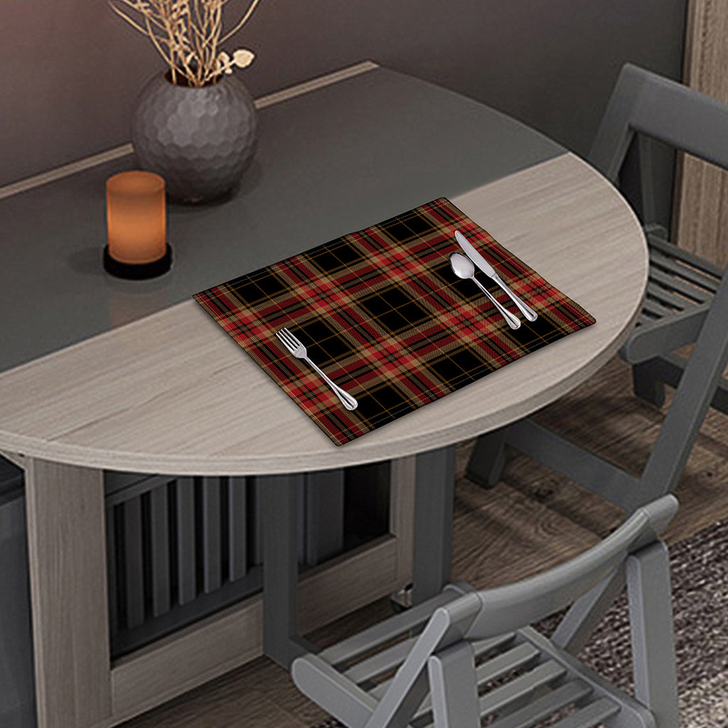 Black And Red Stewart Tartan Print Placemat