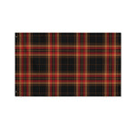 Black And Red Stewart Tartan Print Polyester Flag