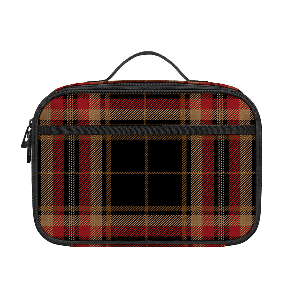 Black And Red Stewart Tartan Print Portable Lunch Bag
