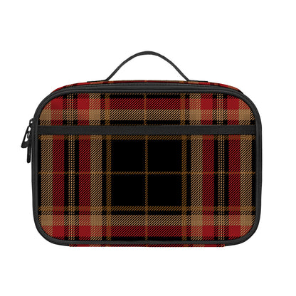 Black And Red Stewart Tartan Print Portable Lunch Bag