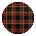 Black And Red Stewart Tartan Print Round Blanket