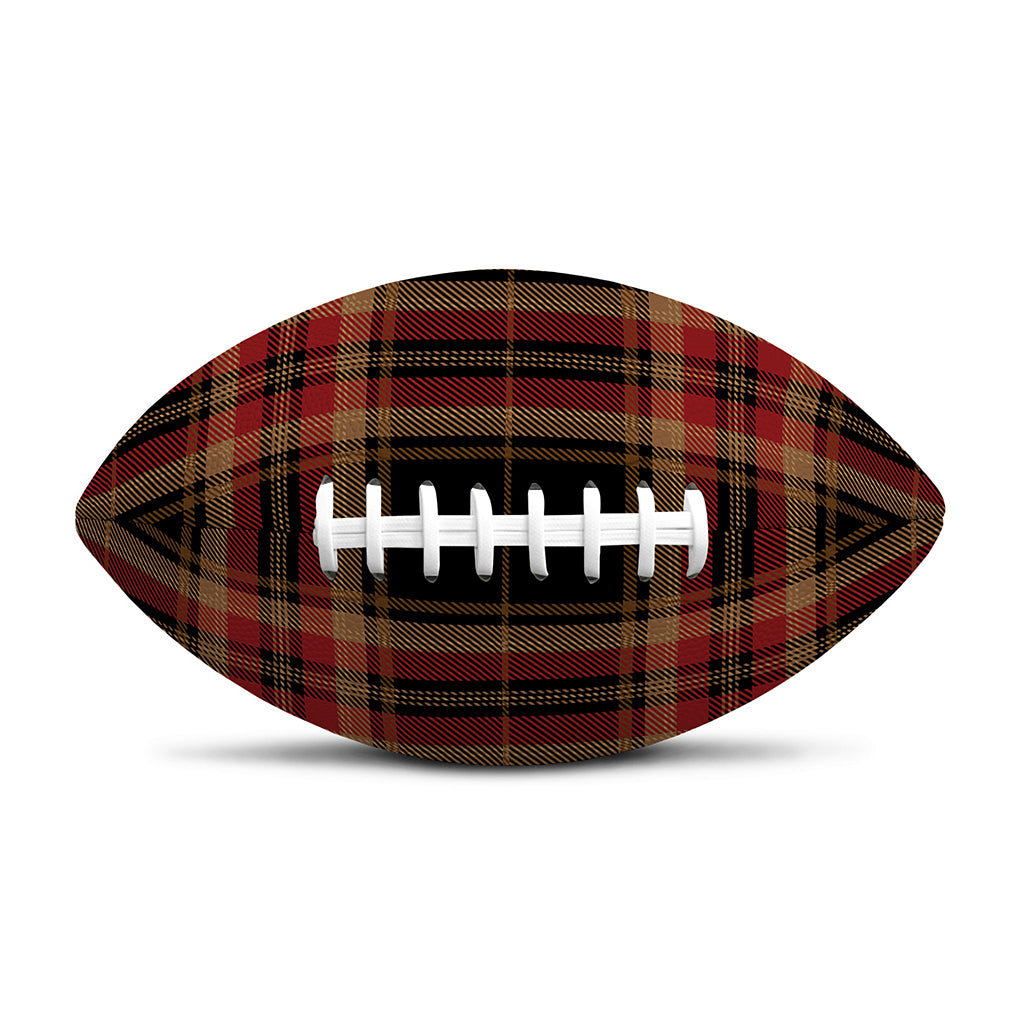 Black And Red Stewart Tartan Print Rugby Ball