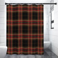 Black And Red Stewart Tartan Print Shower Curtain