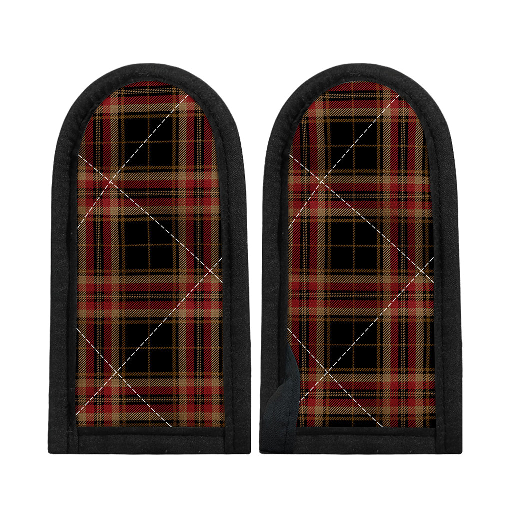 Black And Red Stewart Tartan Print Skillet Handle Cover
