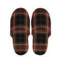Black And Red Stewart Tartan Print Slippers