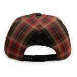 Black And Red Stewart Tartan Print Snapback Cap