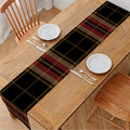 Black And Red Stewart Tartan Print Table Runner