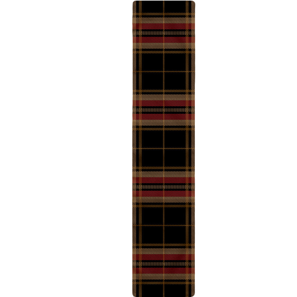 Black And Red Stewart Tartan Print Table Runner