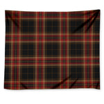 Black And Red Stewart Tartan Print Tapestry