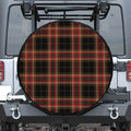 Black And Red Stewart Tartan Print Tire Cover