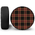 Black And Red Stewart Tartan Print Tire Cover
