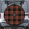 Black And Red Stewart Tartan Print Tire Cover With Camera Hole