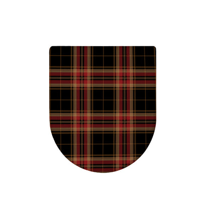 Black And Red Stewart Tartan Print Toilet Lid Cover