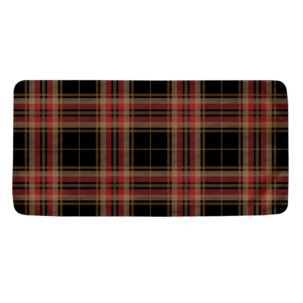 Black And Red Stewart Tartan Print Towel